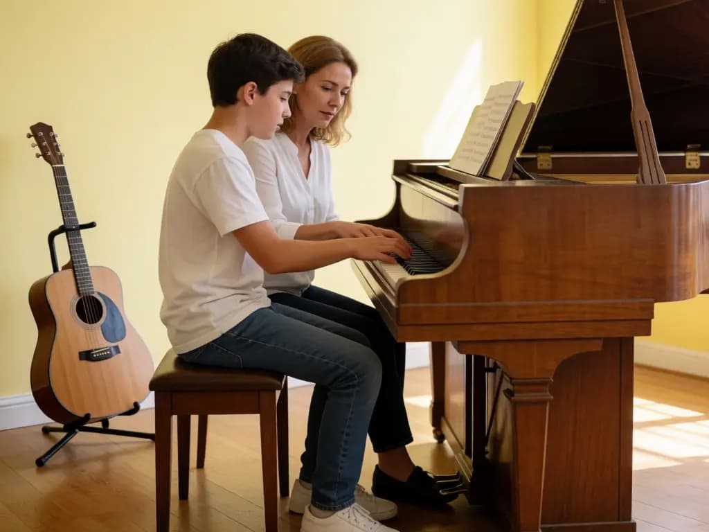 Clases particulares de instrumentos (guitarra, piano) y técnica vocal